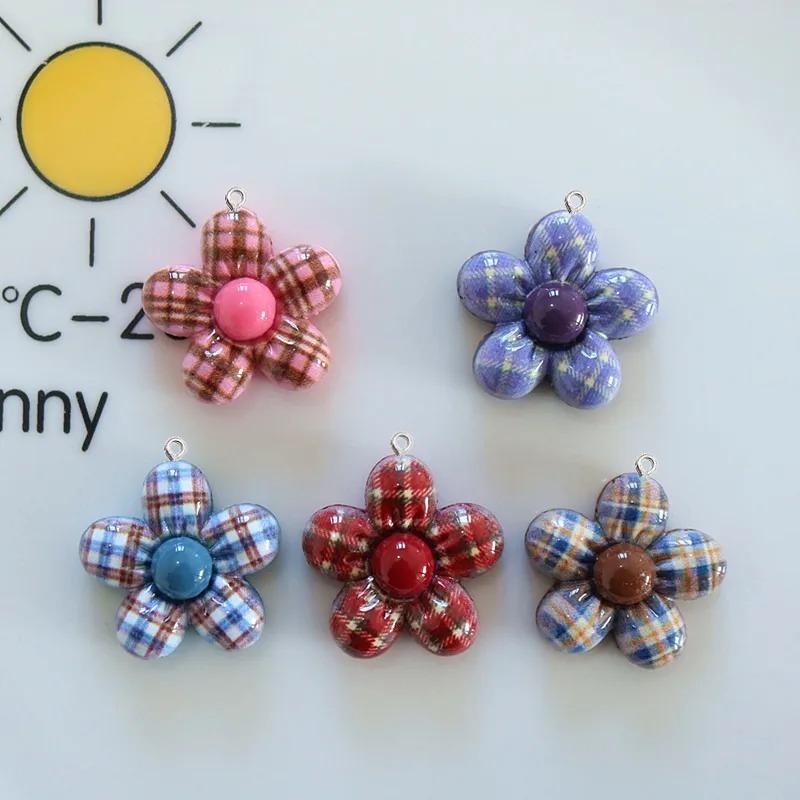 Resin Art Craft - 10 Pendentifs en résine planaire motif