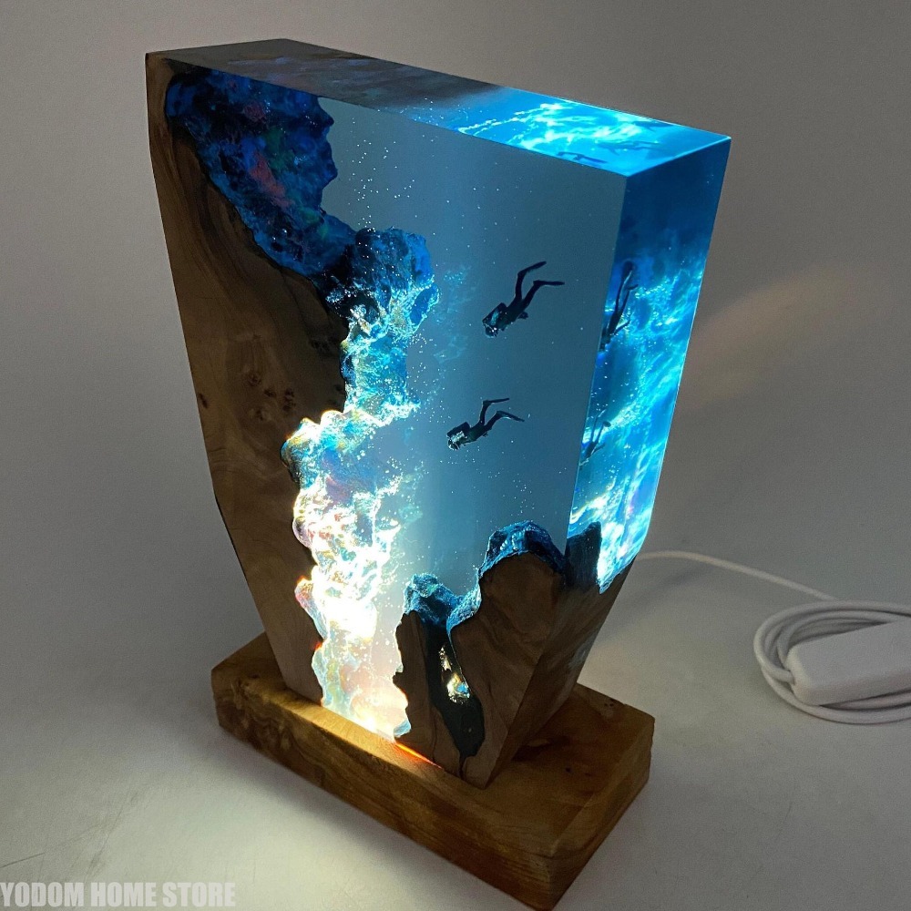 Resin Art World - Nouvelle Lampe de Table en Résine