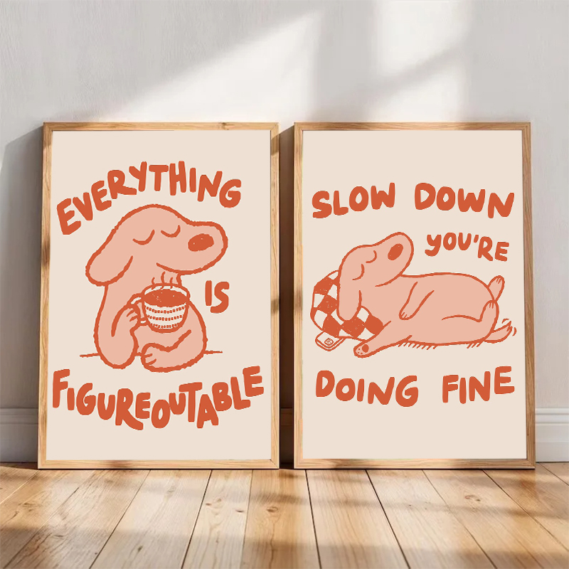 Resin Art Quote - Poster mural moderne avec citation positive
