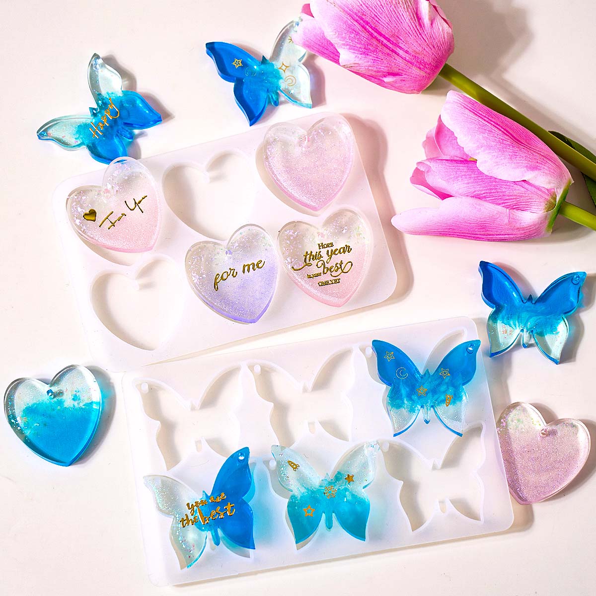 Resin Art Glue - Moule en silicone à six cavités