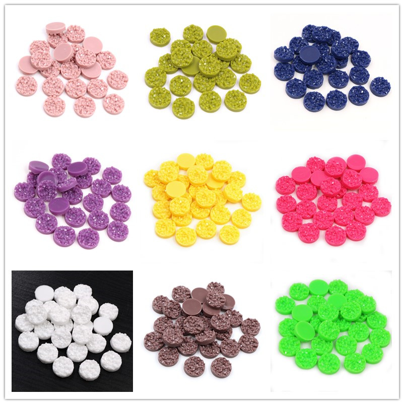 Resin Art Box - 40 pièces résine Druzy Cabochons dôme