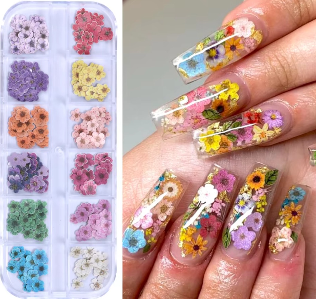 Resin Art And Wood - 12 compartiments de décorations pour ongles