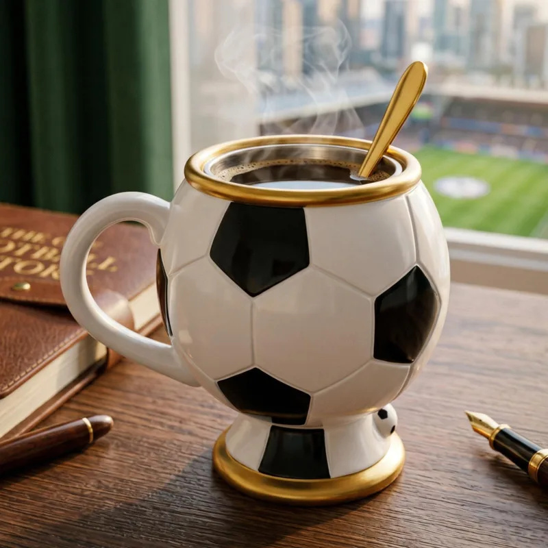 Resin Art Coffee Table - Tasse à café de football en