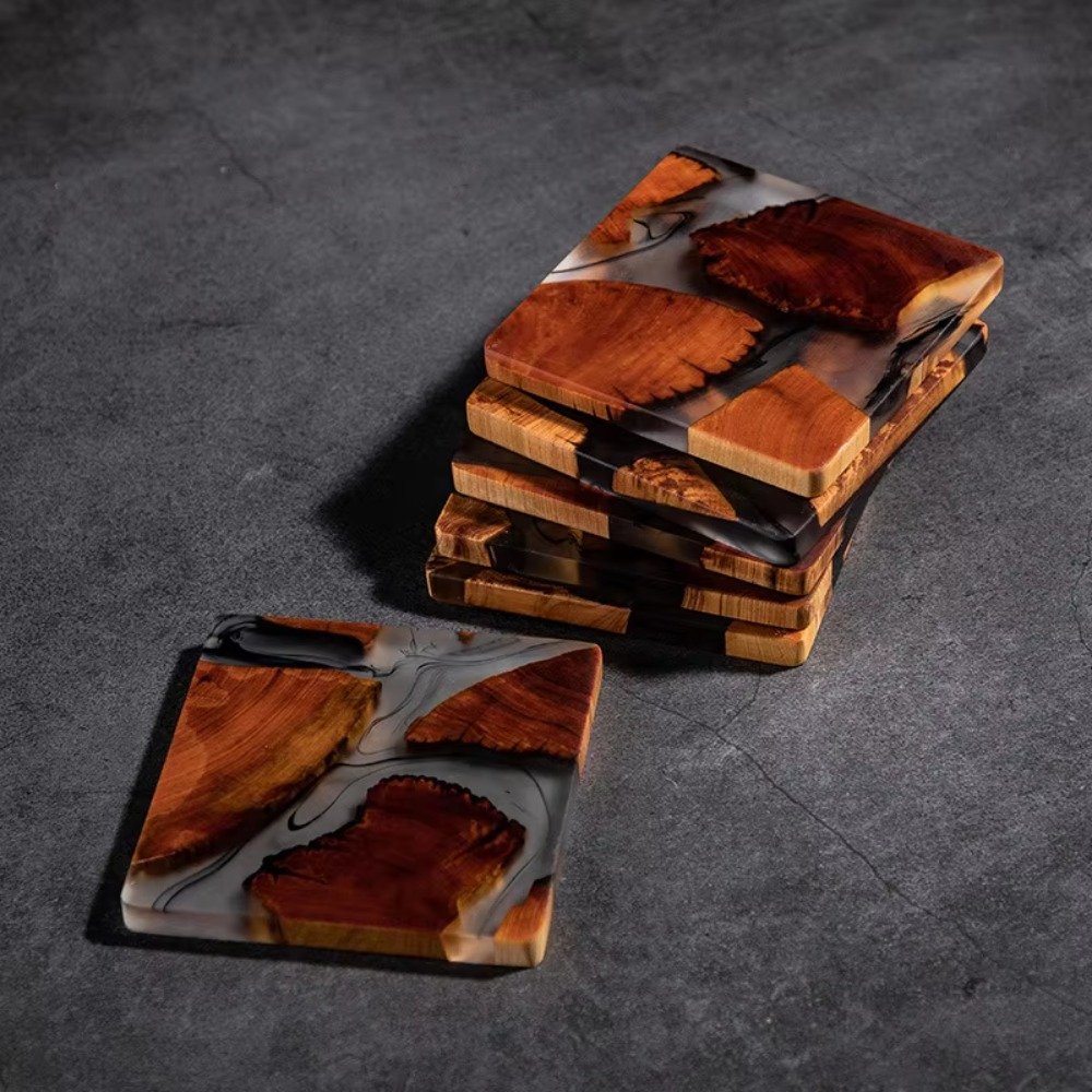 Resin Art Coffee Table - Coussin de tasse carré Cowijk en