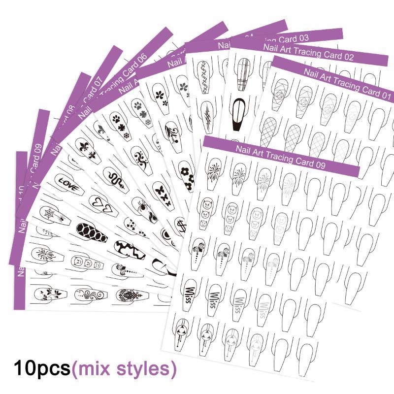 Resin Art Guide Free - Lot de 10 pochoirs de pratique