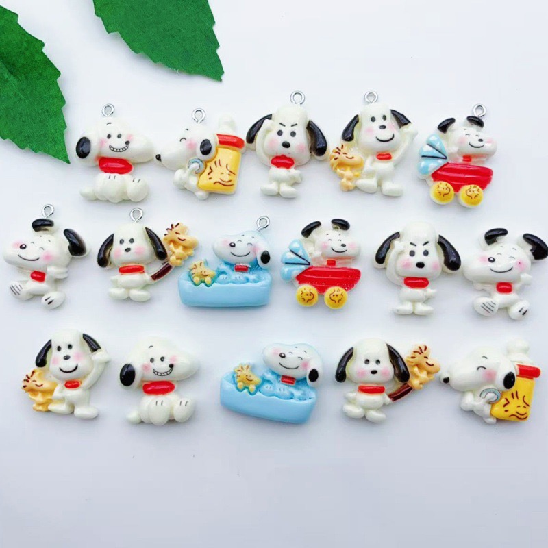Resin Art Box - Pendentif chien en résine, 12 pièces,