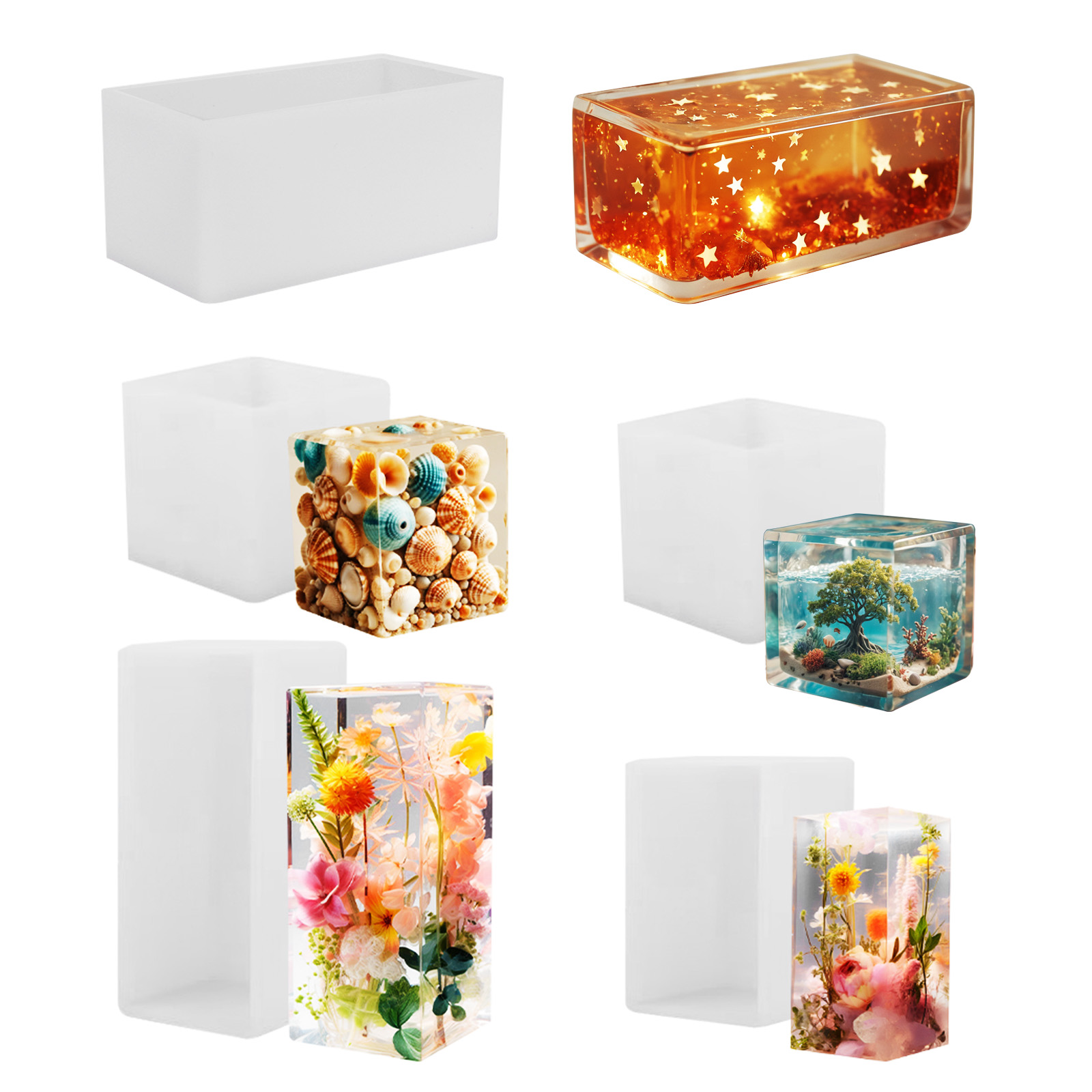 Resin Art Glue - Moule en silicone pour moulage époxy,