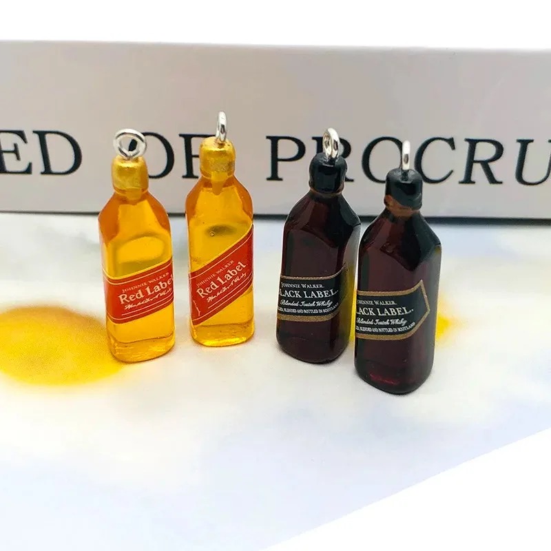 Resin Art Box - 10 Breloques Mini Bouteilles de Vin