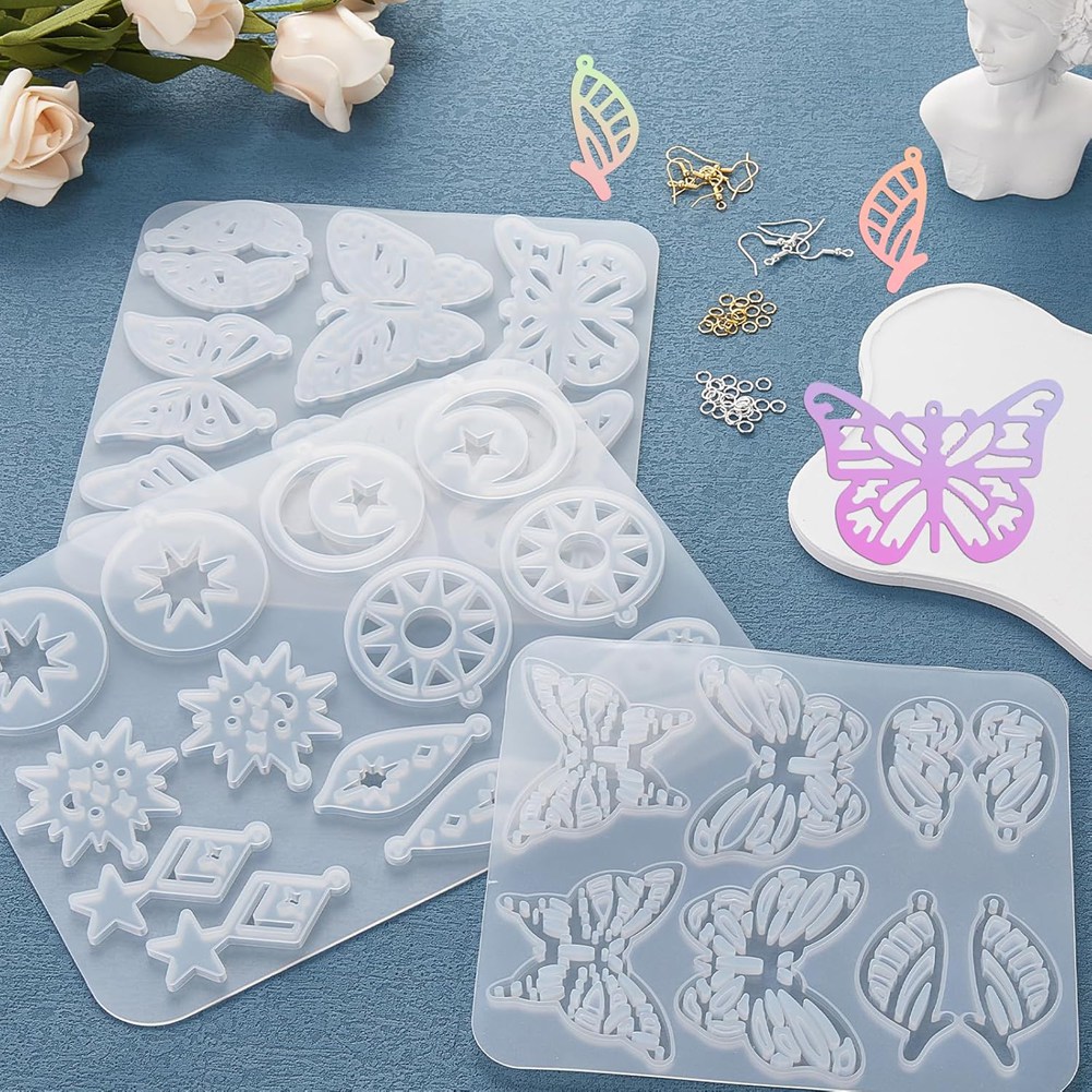 Resin Art Earrings Kit - Kit de moules à boucles d'oreilles