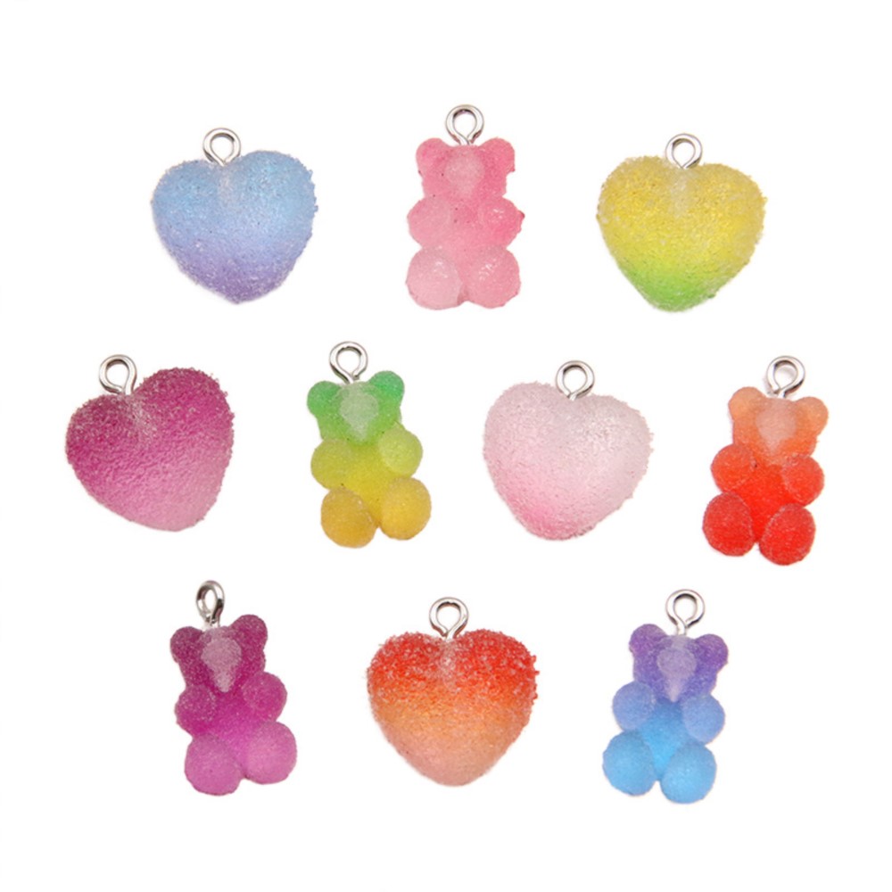 Resin Art Box - Breloques en résine bonbon, 20 pièces,