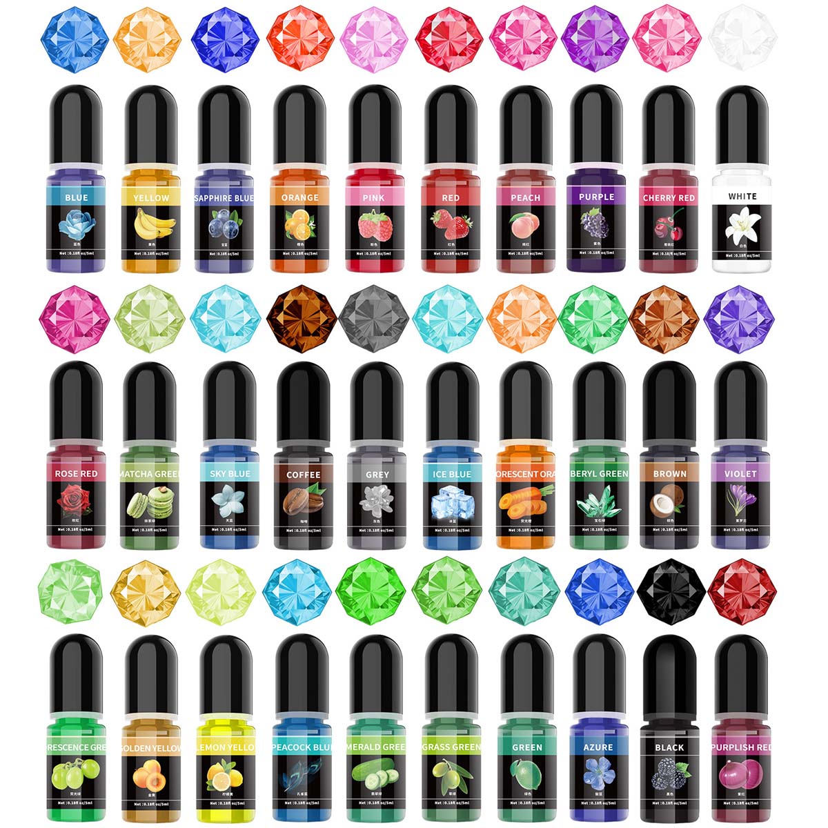 Resin Art Glue - 5 ml/bouteille résine époxy Pigment liquide