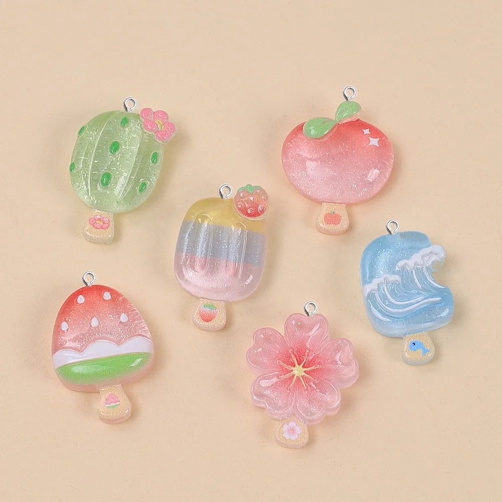 Resin Art And Deco - 10 Pcs Breloques en résine Kawaii