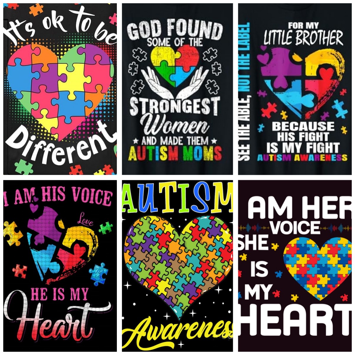 Resin Art Quote - Affiches de sensibilisation à l'autisme 5D