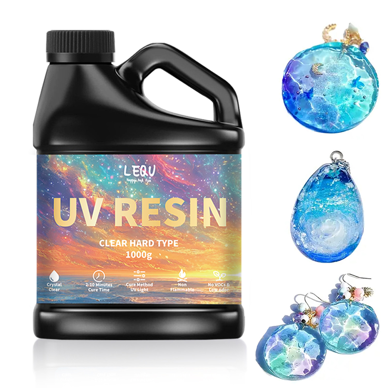 Resin Art Glue - Colle résine époxy UV 100/200/500/1000g, adhésif
