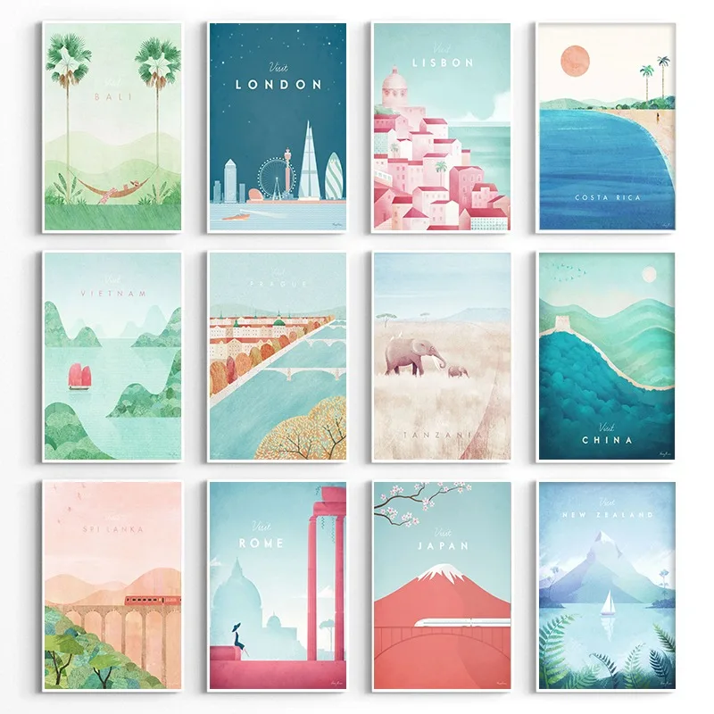 Affiches de voyage minimaliste - Resin Art World avis et prix