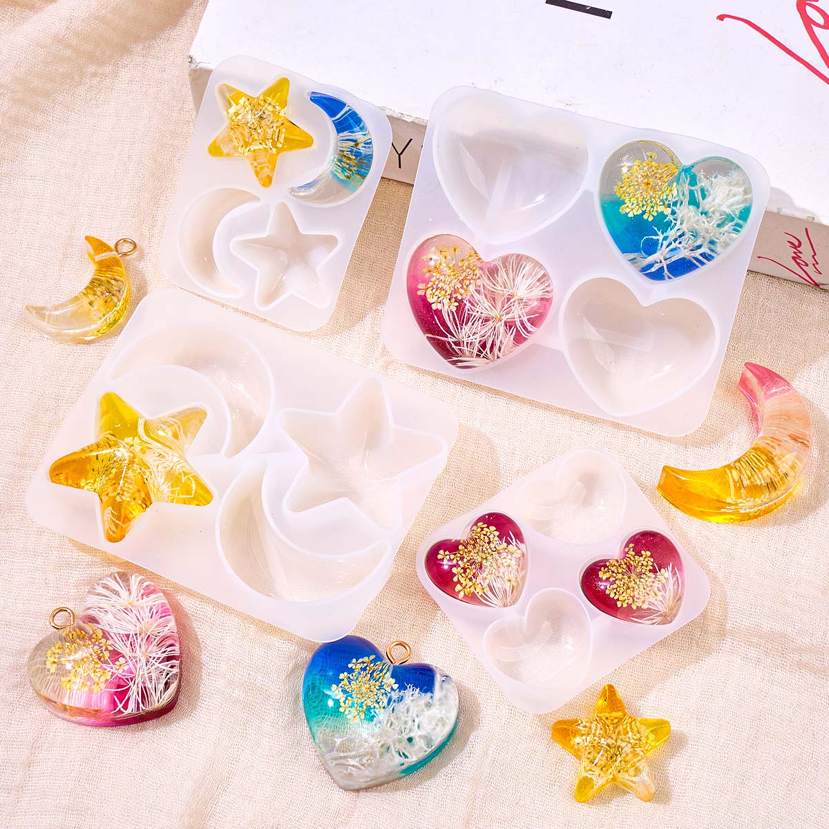 Moule en silicone Cœur Étoile  - Resin Art Glue avis et prix