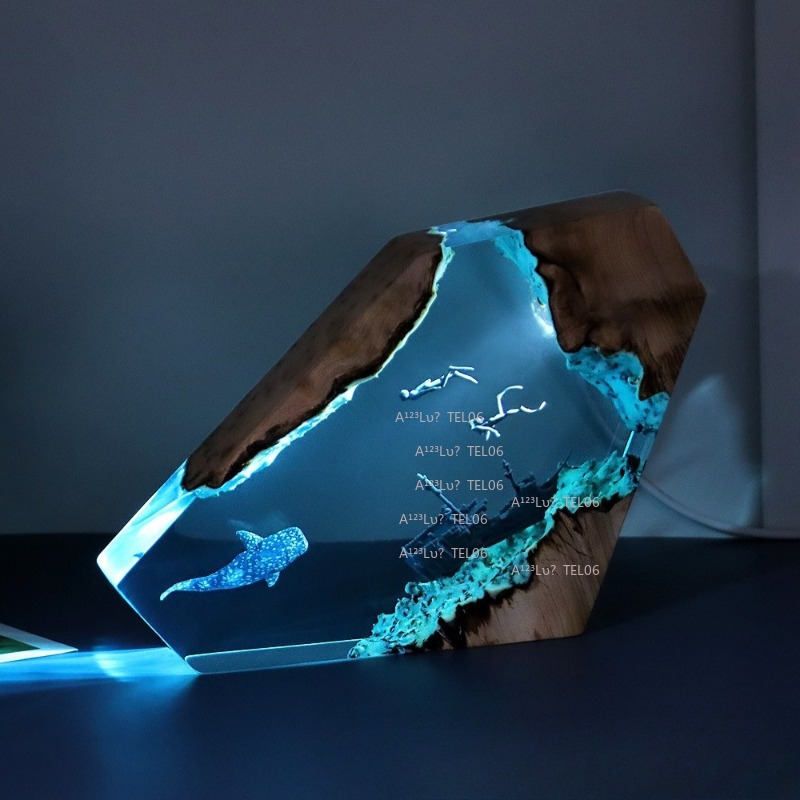 Lampe de nuit en résine de boi - Resin Art And Wood avis et prix
