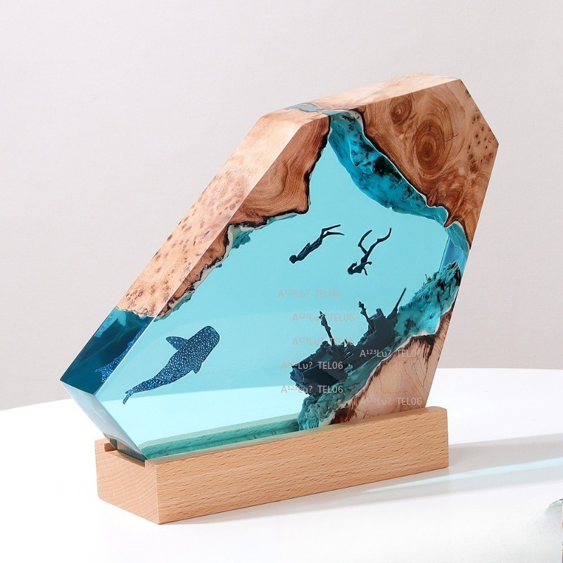 Lampe de nuit en résine de boi - Resin Art And Wood avis et prix