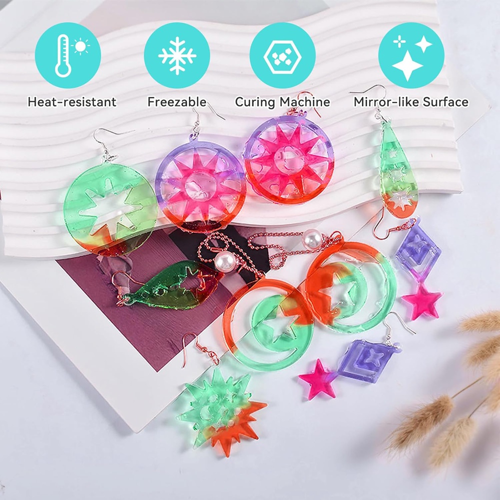 Kit de moules à boucles d'orei - Resin Art Earrings Kit avis et prix