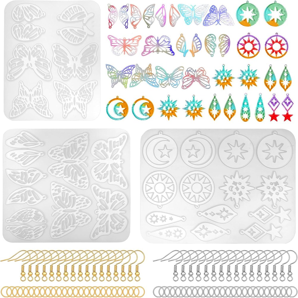 Kit de moules à boucles d'orei - Resin Art Earrings Kit avis et prix