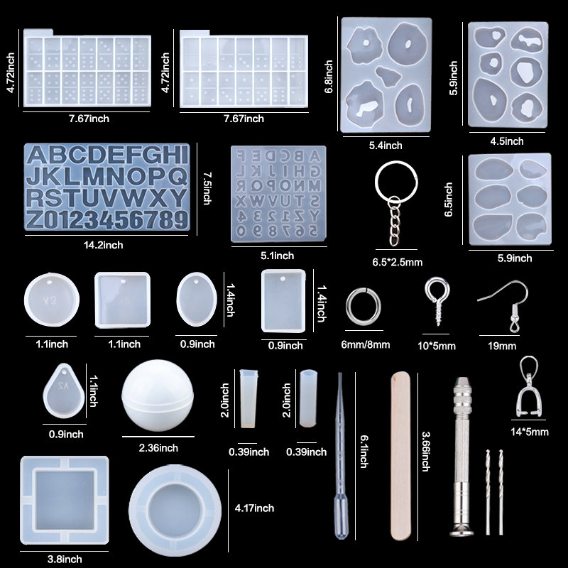 Kit de Moules en Résine de Sil - Resin Art Earrings Kit avis et prix