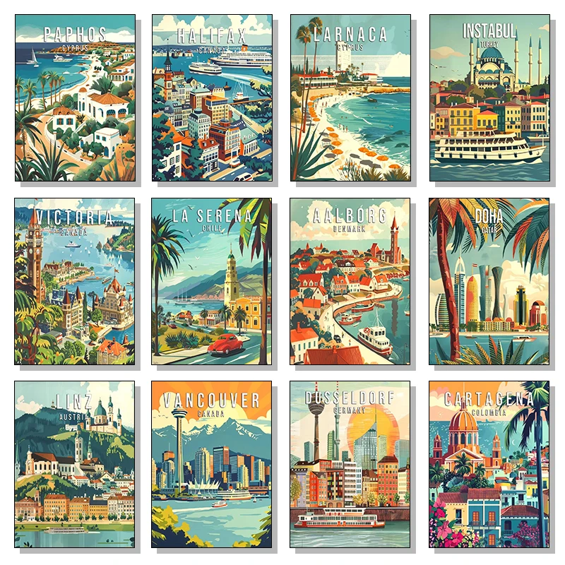 Affiches rétro de paysages de  - Resin Art New Zealand avis et prix