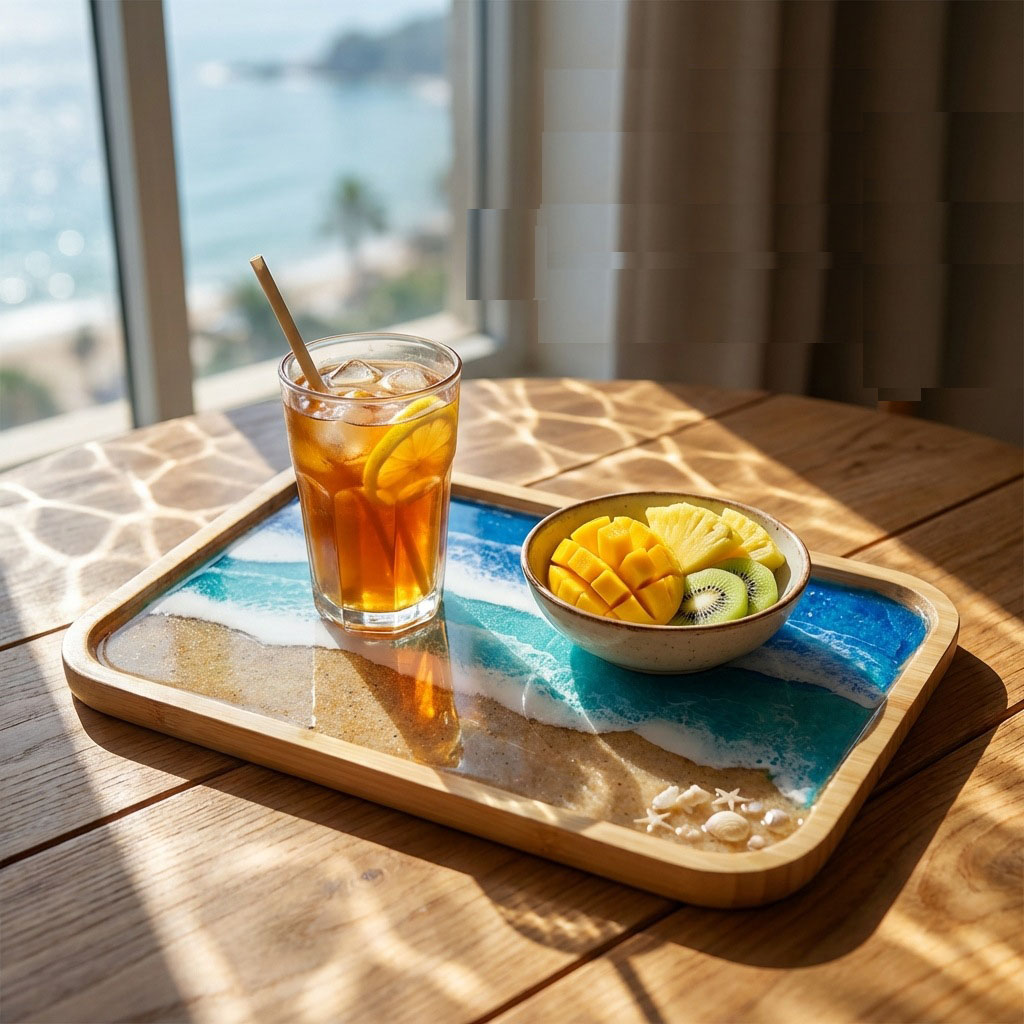 Plateau décoratif en résine ép - Resin Art Coffee Table avis et prix