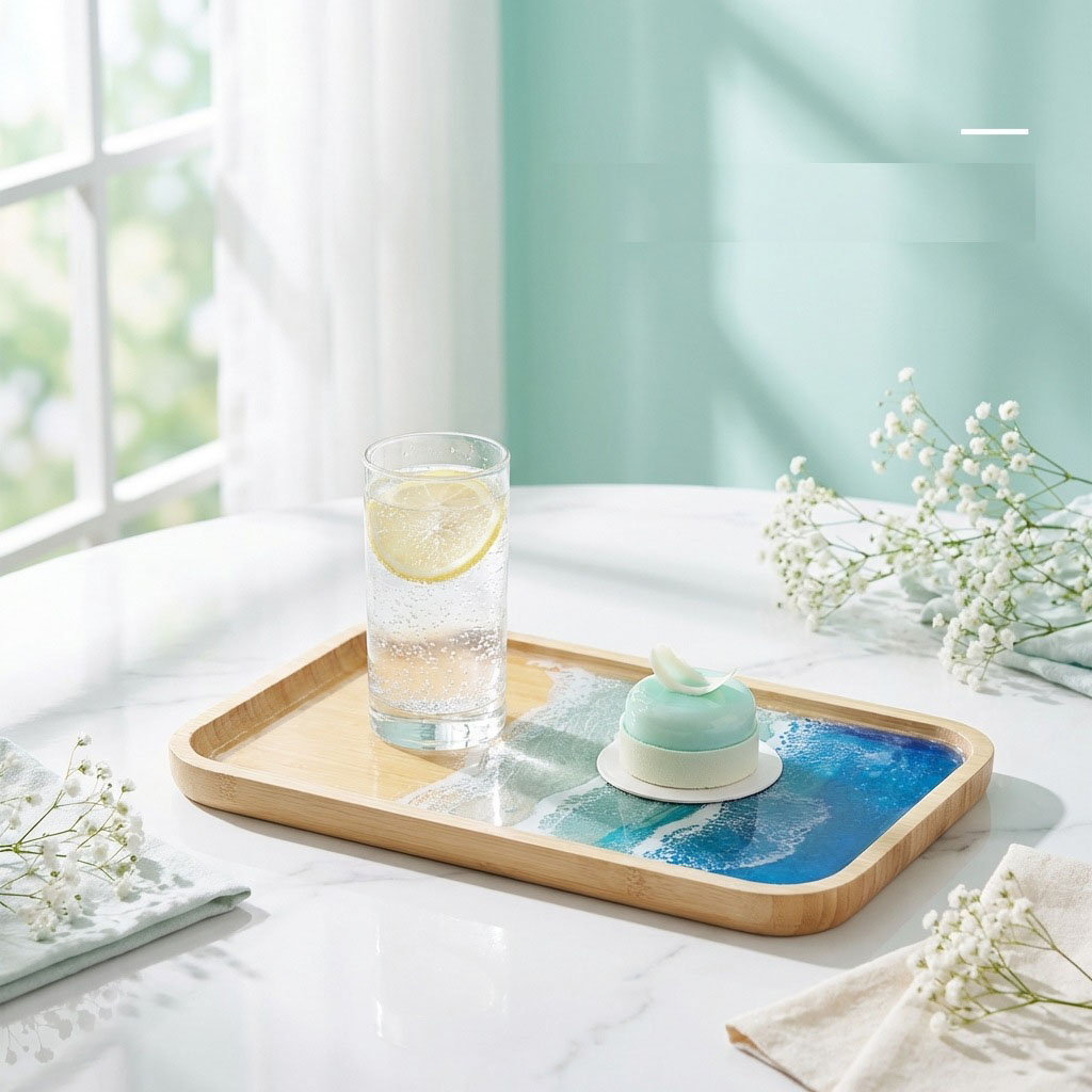 Plateau décoratif en résine ép - Resin Art Coffee Table avis et prix