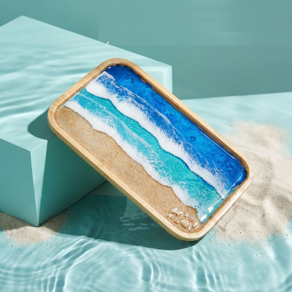 Plateau décoratif en résine ép - Resin Art Coffee Table avis et prix