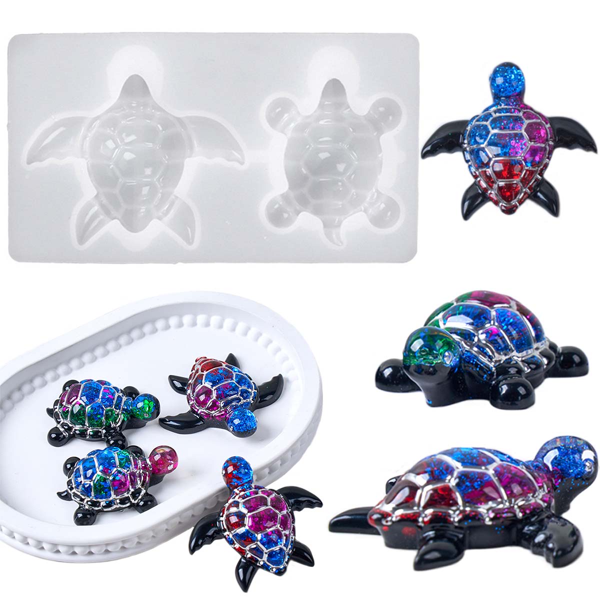 Porte-clés tortue de mer 3D, m - Resin Art Glue avis et prix
